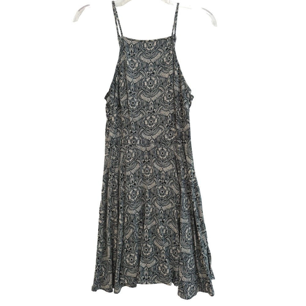 Abercrombie & Fitch Blue Floral Halter Skater Mini‎ Dress Small Boho Small